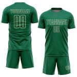 Kelly Sports Shape Jersey Sublimation Custom Uniform Geometric Cream Green Soccer Kelly Sports Shape Jersey Sublimation Custom Uniform Geometric Cream Green Soccer